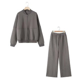 Fongt Pilot Jacket Coat Type Hoodie Loose High Waist Velvet Cloth Pants XX-Outfit