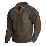 Fongt And Winter New Hot Men Outdoor Jacket Corduroy Casual Stand Collar Long Sleeve Hoodie Spot-Outfit