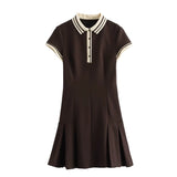 Fongt Homemade New Women's Classic Fashion Clamming Threaded Dress 2180 226