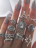 vintage ring set with different