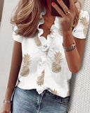 Fongt Spring And Summer New Long-Sleeved Leafed Shirt