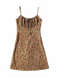 Vintage Floral Slip Mini Dress-Outfit