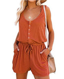 Summer Sleeveless Waist-controlled Lace-up Loose-fitting Wide-leg