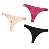 Ice Silk Thong Panties Sexy Women Underwear Female G-string Panties Solid Briefs For Ladies Low Waist Seamless