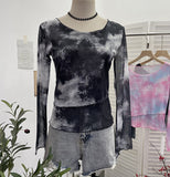 Summer Sunscreen Mesh Yarn Women 2025 Summer New Long-Sleeved T-Shirt