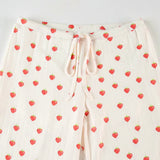 Strawberry Printed Tank Top And Straight Leg Pants Pyjamas Two Piece Set-Outfit
