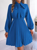 Wind Shooting 2025 Spring And Summer Temperament Tice With Long Sleeves Of A Hundred Folded Skirts Women's