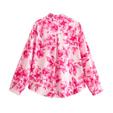 Shirt 7484067 Flower Printed Flute Skirt 7484067 Set-Outfit