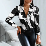 Sleeve Elegant Patchwork Slim