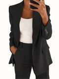 Fongt New Fashion Solid Color High-End Body-In-Wear Flip-Flop Temperament Blazer Women's Clothing