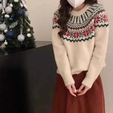 Christmas Jacquard Sweater-Outfit