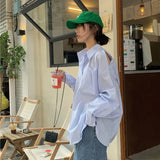 Women Fashion Hollow Out Design Striped Off Shoulder Vintage Popular Minimalist Spring Female Tops Newest Ins Preppy