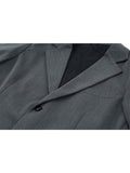 Blazer Coat Women Korean Casual Loose 2023 Autumn Oversized Single-breasted Turndown Collar Long Sleeve Suit Jacket