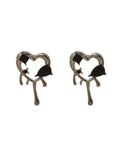 Hollow Out Heart Pattern Earring-Outfit