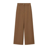 Fongt Homemade New Women's Seam-Cheaded Belt Belt Belt High-Waisted Straight Trousers