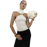 Fongt Spring And Summer Explosion Women's Gold Ring Sleeveless Shoulder Elastic