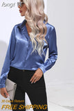 Women Shirt 2023 Satin Womens Tops Female Clothing Solid Long Sleeve Shirts and Blouse Basic Ladies Tops OL Women's