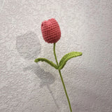 Fongt Woven Rabbit Head Sunflower Sunflower Wool Knitting Flowers Send Bestie Imitation Bouquet Finished Products-Outfit