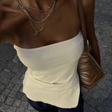 Side Slit Tube Top-Outfit