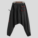 Men Harem Pants Joggers Streetwear Elastic Waist Loose Drop Crotch Trousers Men 2021 Pockets Solid Pants INCERUN S-5XL