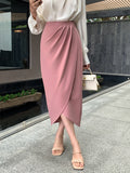 Fongt Xixi 2025 Spring New Temperament Commuting High Waist Half-Body Dress Design Packed Fishtail Dress 85126