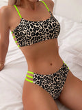 Fongt New Sexy Leopard Print Split Two-Piece Sexy Bikini