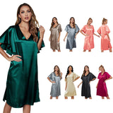 Fongt Women's Pajamas Summer Advanced Thin Ice Silk Home Clothing Sexy Sleeping Dress OZON-Outfit
