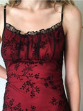 Floral Mesh Paneled Mini Dress-Outfit