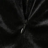 Waist Suede Flared Sleeve Wrap Chest Hepburn Dress-Outfit