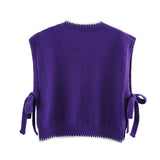 Fongt Two-Color Tethered Toothless Vest 2025 Spring And Autumn New B67456
