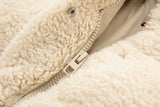 Fur Fleece Puffer Cropped Coat-Outfit