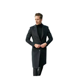 Fongt Men's English Men's Long Coat Long Sleeves And Coat Autumn And Winter Coat