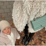 Faux Fur Fringe Coat-Outfit