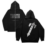 Fongt Plus Velvet Men's And Women's High Street Hoodie Trapstar Zippered Open Shirt Jacket Autumn And Winter