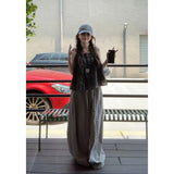 Fongt Relaxation Sling Sling Vest Top With Sunscreen Cardigan Yamamoto Slacks Three-Piece Set