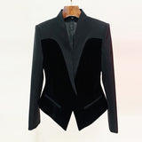 Fongt Star Fashion Repair Structure Velvet Splicing Suit Jacket In Autumn And Winter 2025