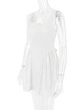 Backless Bow Mini Dress-Outfit