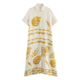 New Printed Blouse 3439193 Elastic Waist Shorts 3430193-Outfit