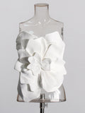 Sexy Babes Fashion Trend Top 2025 Summer New Three-Dimensional Flower Design High-End Bosom Vest