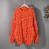 Y2K 2022 Pullovers Vintage Oversized Fashionable Knitted Elegant New Autunm Winter Women Sweaters Wild Tops