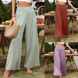 Summer High Waist Wide Leg Linen