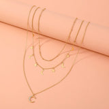 Star and Moon Necklace-Outfit