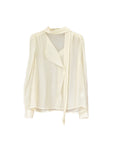 Fongt Xixi 13 Lines 2025 Spring New Korean Version Of The Relaxed Collar Shirt Women's Long Sleeve Top 89201