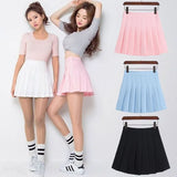 New Spring high waist ball pleated skirts Harajuku Denim Skirts solid a-line sailor skirt Plus Size Japanese school