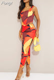 Women Y2K Clothes Tie Dye Print 2 Piece Set Sleeveless Backless Corset Crop Top High Waist Bodycon Maxi Skirt Suit