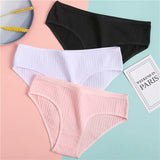 Underwear Cotton Panties Sexy Underpants Women's Panties Solid Color Briefs for Female Striped Cotton Intimate