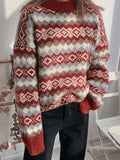 Christmas Jacquard Knit Sweater-Outfit