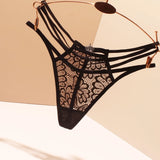 Fongt Crown Lace Thong Female Sense Fine Strips One-Line Transparent Hot Low-Rise Summer Trousers