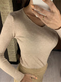 New 2022 Pullovers Skinny Chic Minimalist Bottoming Pink Tops Winter Spring Multi 9 Colors Women's Sweaters