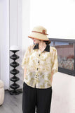 Color Collar Short-Sleeved Shirt-Outfit
